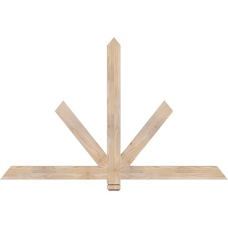Ekena Millwork Kennewick Smooth Timber Gable Bracket, Douglas Fir, 60"W x 38"H x 1 1/2"D x 3 1/2"F, 15/12 Pitch GBW060X38X0204KEN00SDF